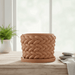 "Braido" Weave Planter – 3D Printed Braided Flower Pot with Drainage + Saucer | Modern Terracotta Planter for Succulents or Houseplants