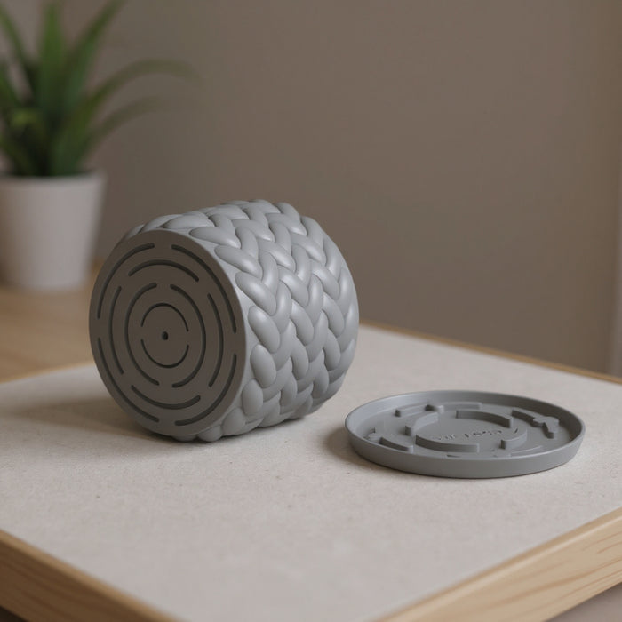 "Braido" Weave Planter – 3D Printed Braided Flower Pot with Drainage + Saucer | Modern Terracotta Planter for Succulents or Houseplants