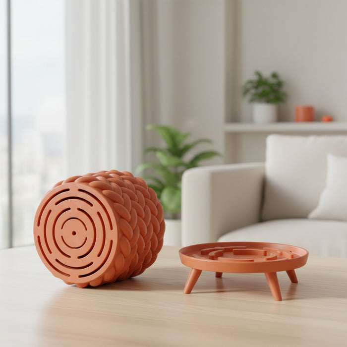 Planter with Legs “Braido” – 3D Printed Sculptural Plant Pot with Optional Drainage