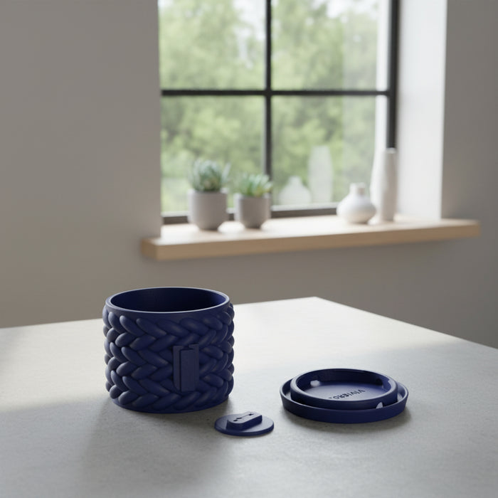 Wall Planter "Braido"– 3D Printed Braided Wall-Mounted Planter