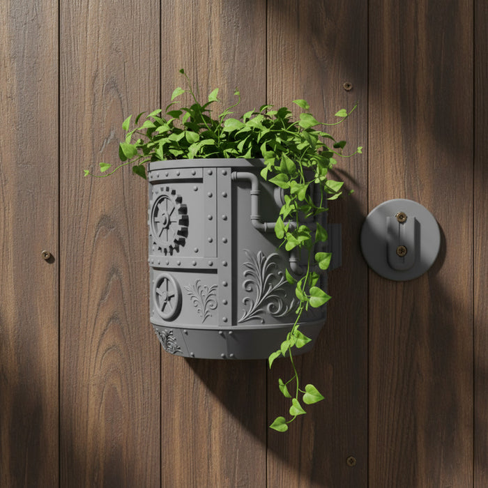 Wall Planter with Industrial Details "Brassel"