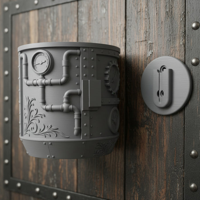 Wall Planter with Industrial Details "Brassel"