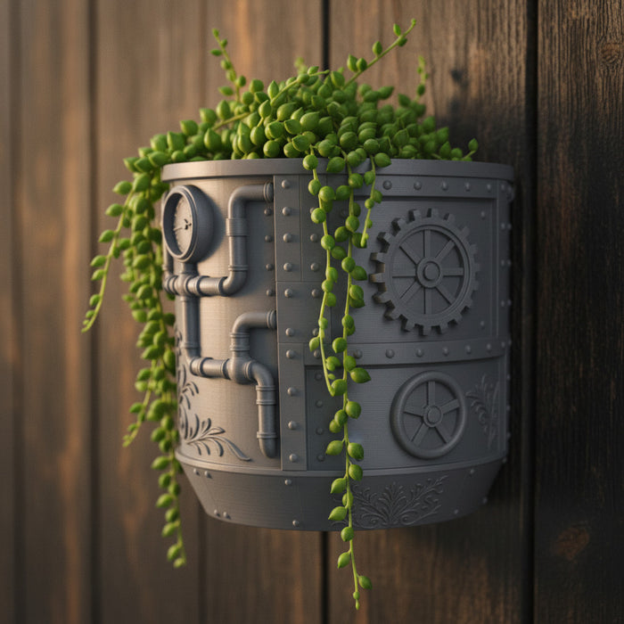 Wall Planter with Industrial Details "Brassel"