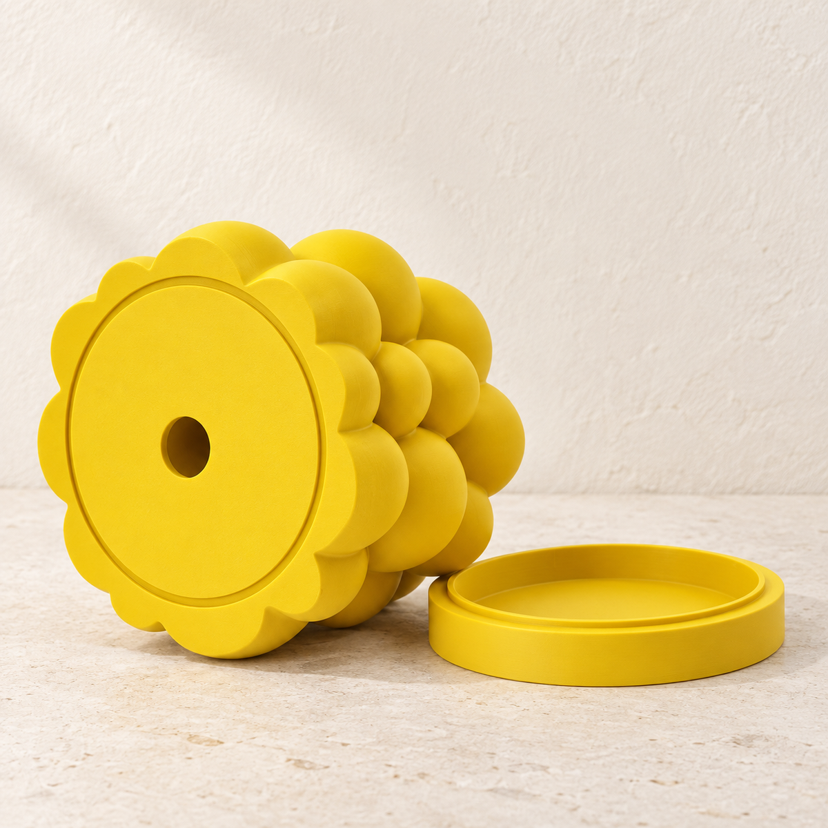 Bubble bubble planter with detailed volumetric rounded bubble texture