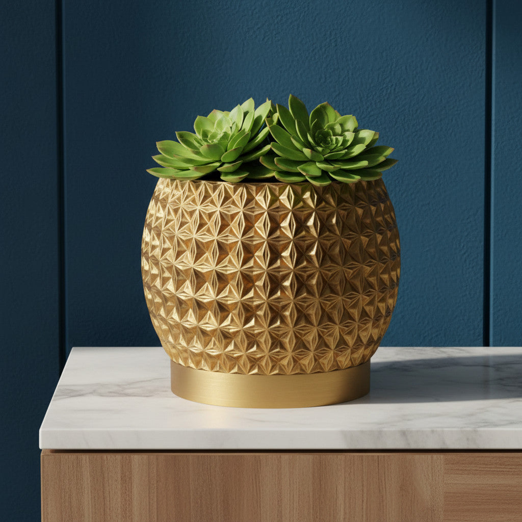 Burst geometric indoor planter, product view 1