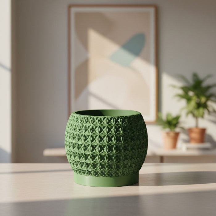 Geometric Textured Planter "Burst"