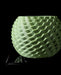 Cobble textured round indoor planter pot, front view
