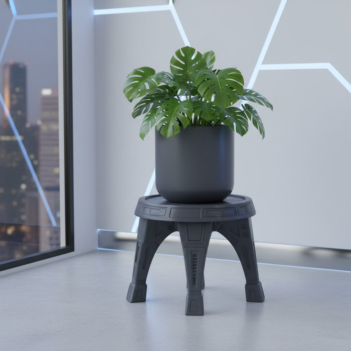 Modern Plant Stand “CORT”– Sculptural 3D Printed Pot Riser with Architectural Legs
