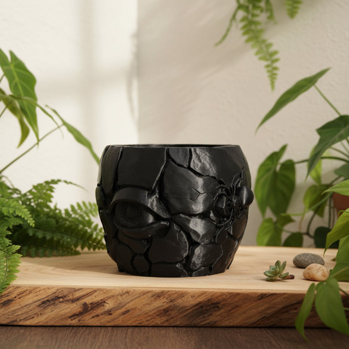 3D Printed "Cragma" Planter – Modern Sculptural Pot for Indoor Plants