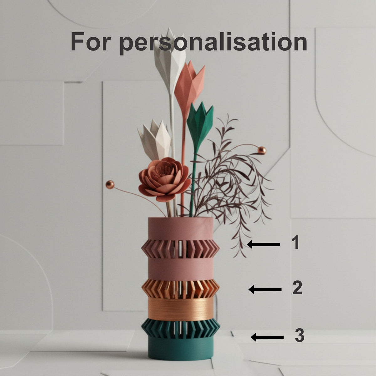 Curn botanical vase for flowers, product view 7