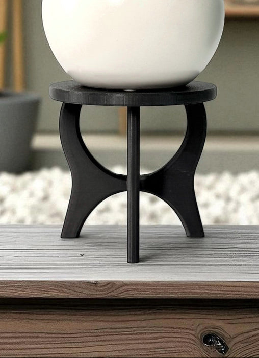 CurveLift curved-leg plant stand for indoor planters, front view