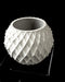 Diamond planter angled top view showing round opening