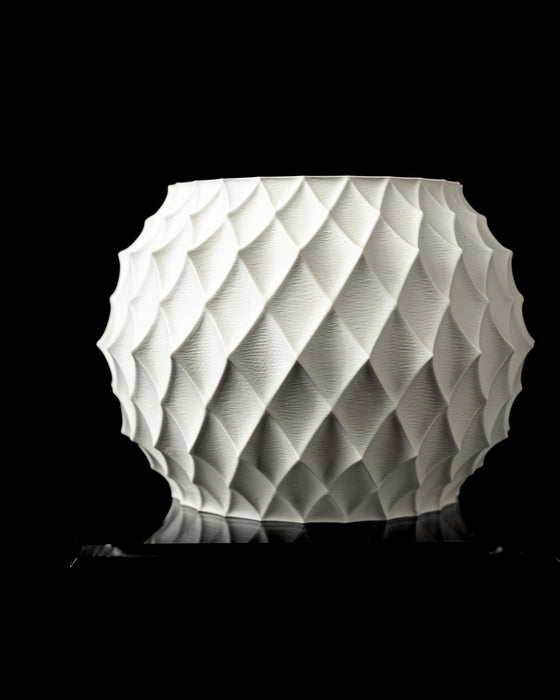 Diamond sculptural planter side view