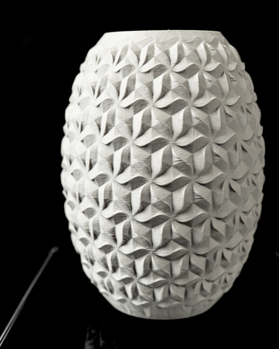 DiStar geometric textured vase, close front view