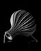Dove fluted vase angled view showing curved ribs and narrow opening
