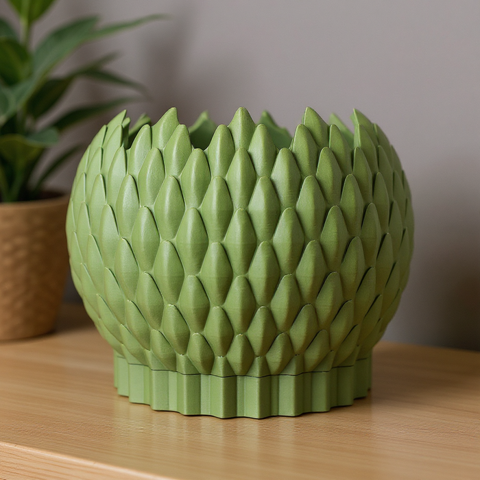 Planter "Dragon Scale" | 3D Printed Sculptural Flower Pot