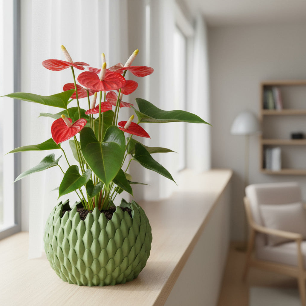 Dragon Scale scale texture indoor planter, product view 7