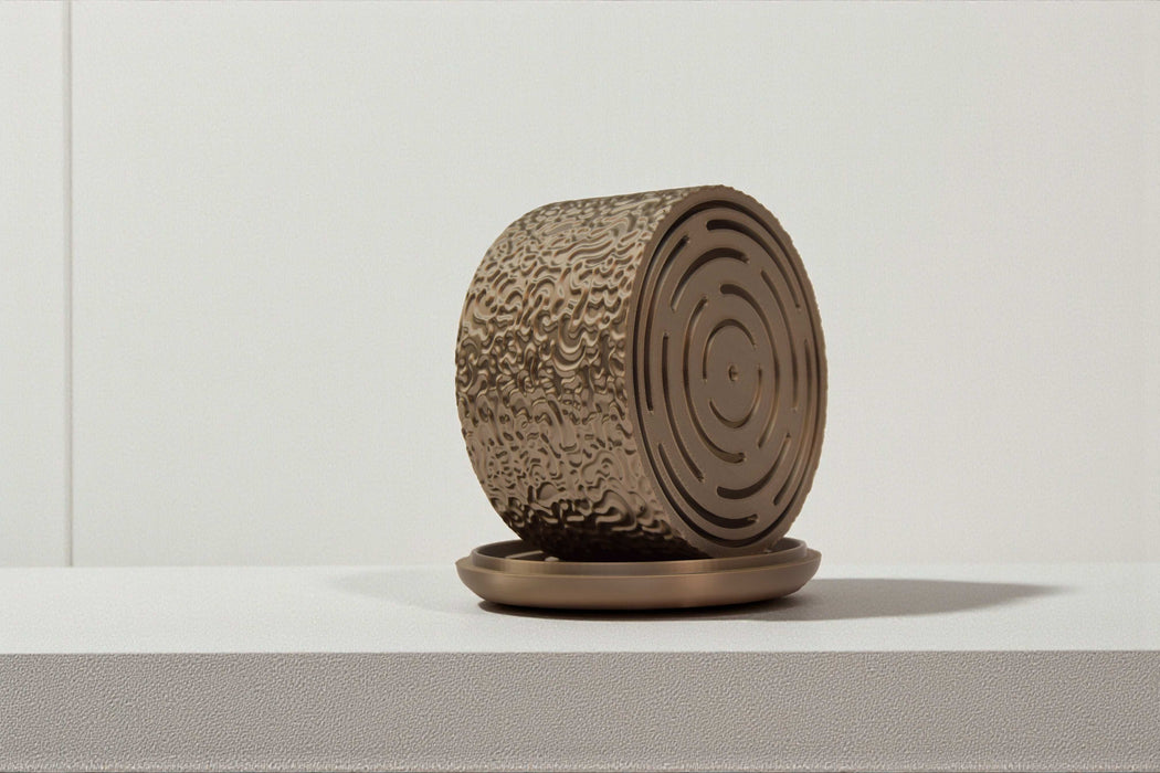 3D Printed Textured Flower Pot "Drift Planter" | Pattern Home Decor · by Viviero3D