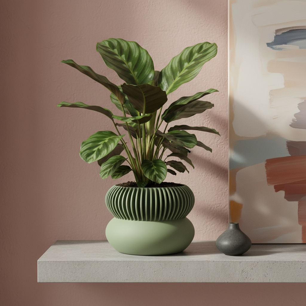 Elomi ribbed indoor planter, product view 12