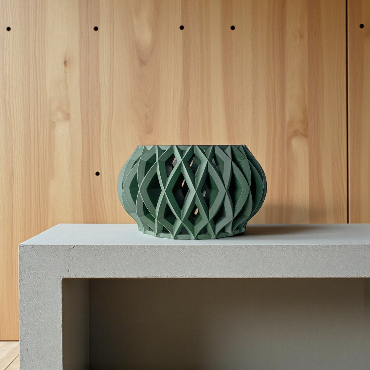 Elson diamond lattice ventilated orchid pot, openwork detail