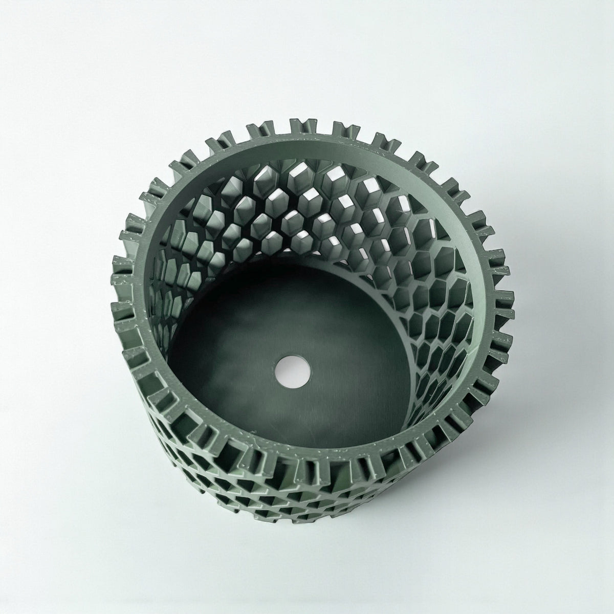 Erna geometric openwork ventilated orchid pot, indoor display view