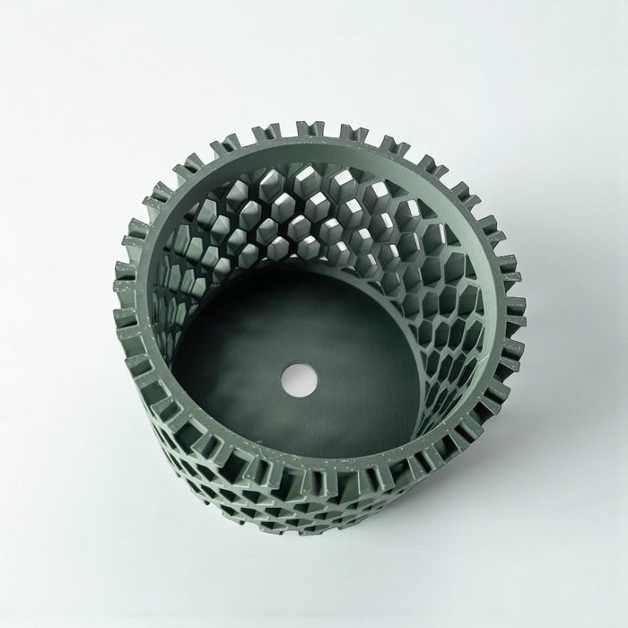 Hexagon Orchid Pot "Erna" • 3D Printed Honeycomb Planter with Drainage Saucer