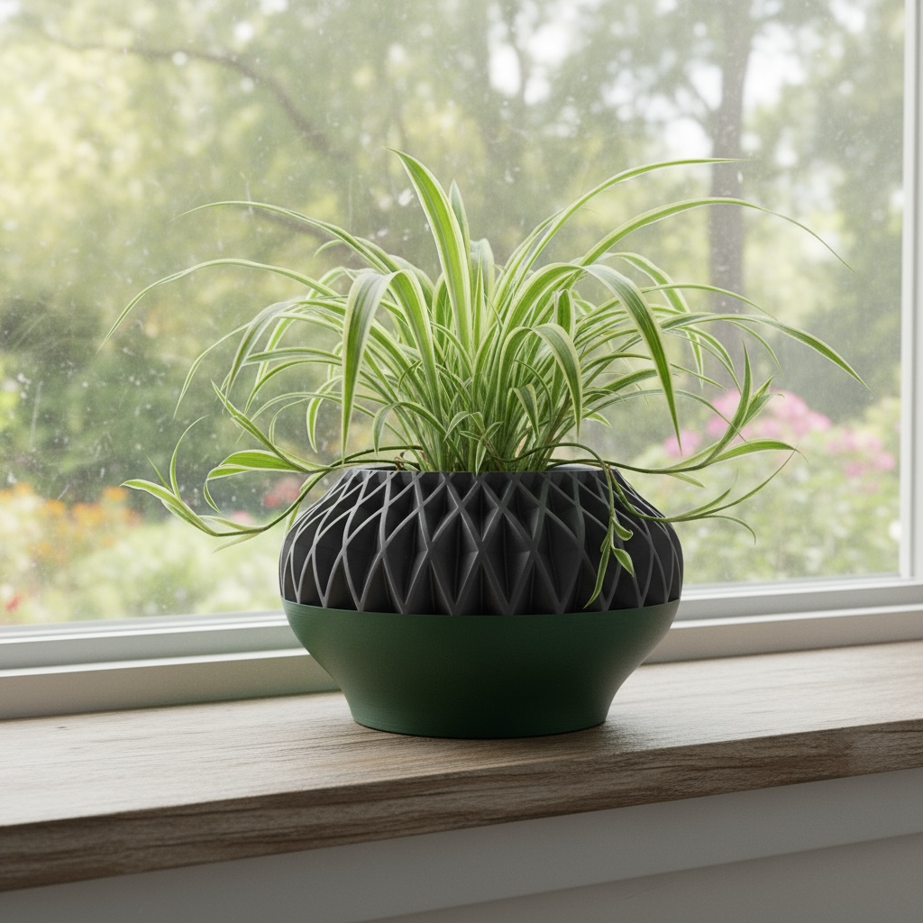 Ersos geometric indoor planter, product view 2