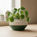 3D printed geometric planter, modern decorative pot, textured plant pot for succulents – “Ersos”