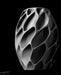 Exo organic textured sculptural vase, front view