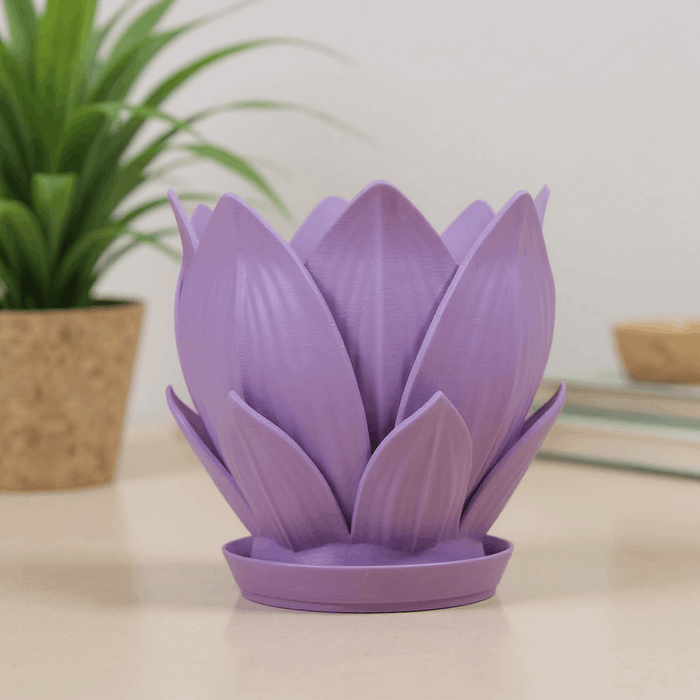 3D Printed Petal Planter | Floral Design Succulent Pot | Nature Inspired Planter — "Florenn"· by Viviero3D
