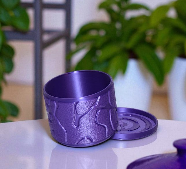 Flow 3D Printed Planter Pot with Saucer – Unique Decorative Plant Pot for Succulents and Houseplants