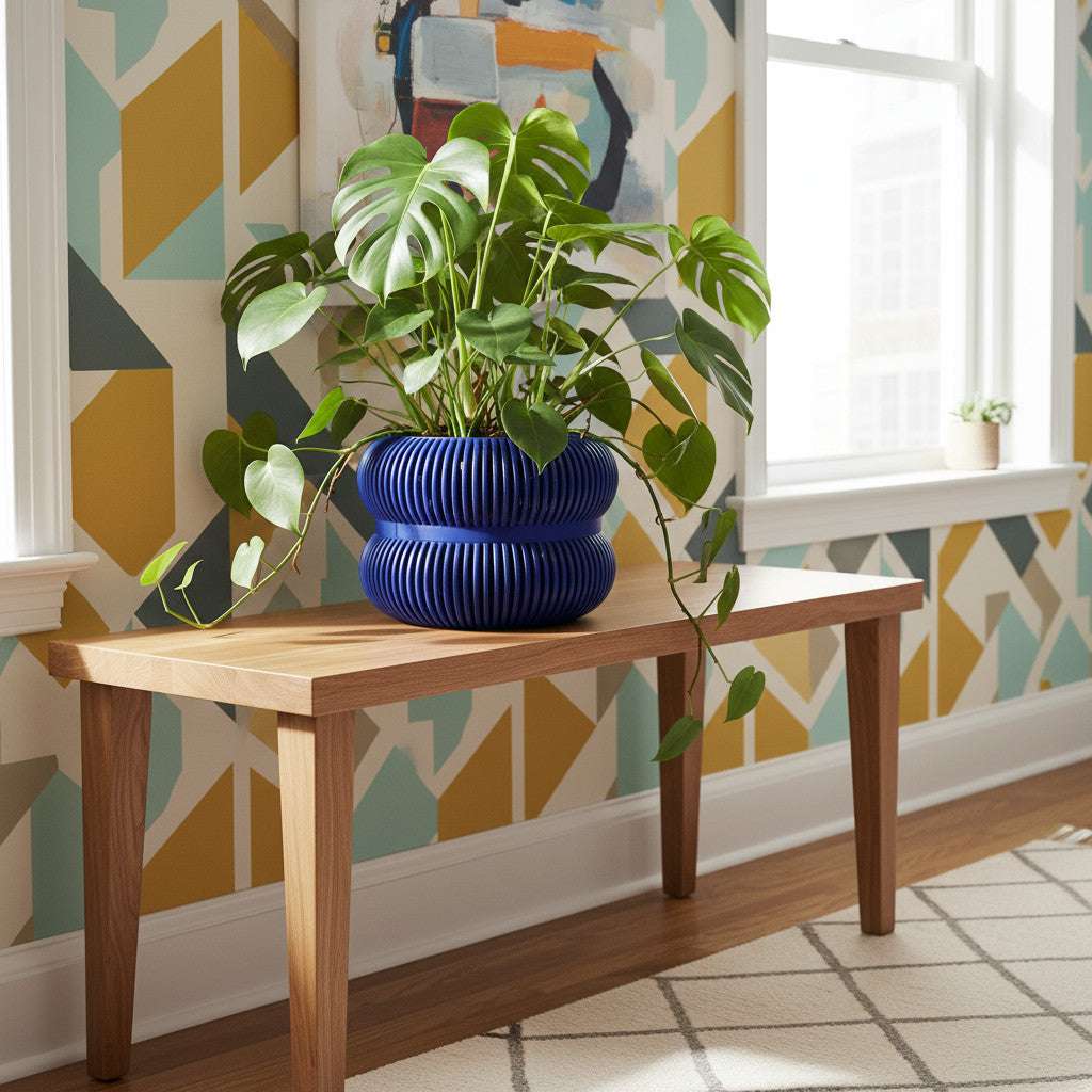 Fulix textured indoor planter, product view 4