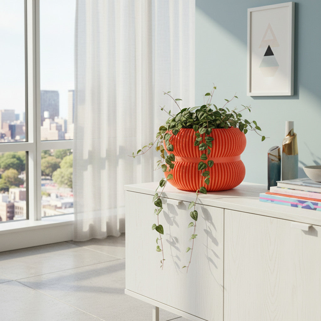 Fulix textured indoor planter, product view 6