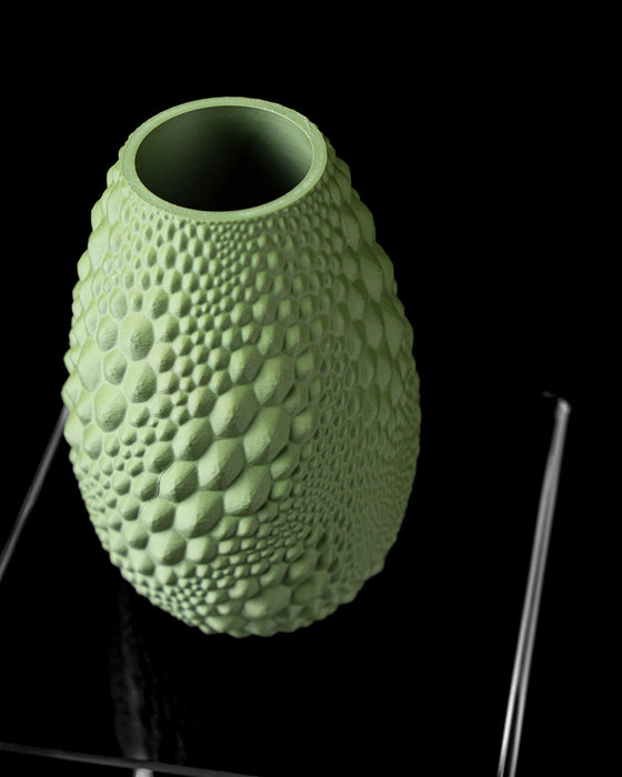 Gato sculptural vase angled view showing narrow opening