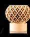 Halo open lattice round planter pot, front view