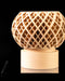 Halo open lattice round planter pot, front view