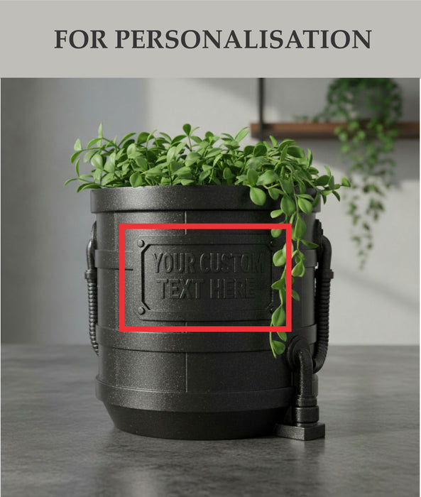Custom Text Planter Pot "Hazard"