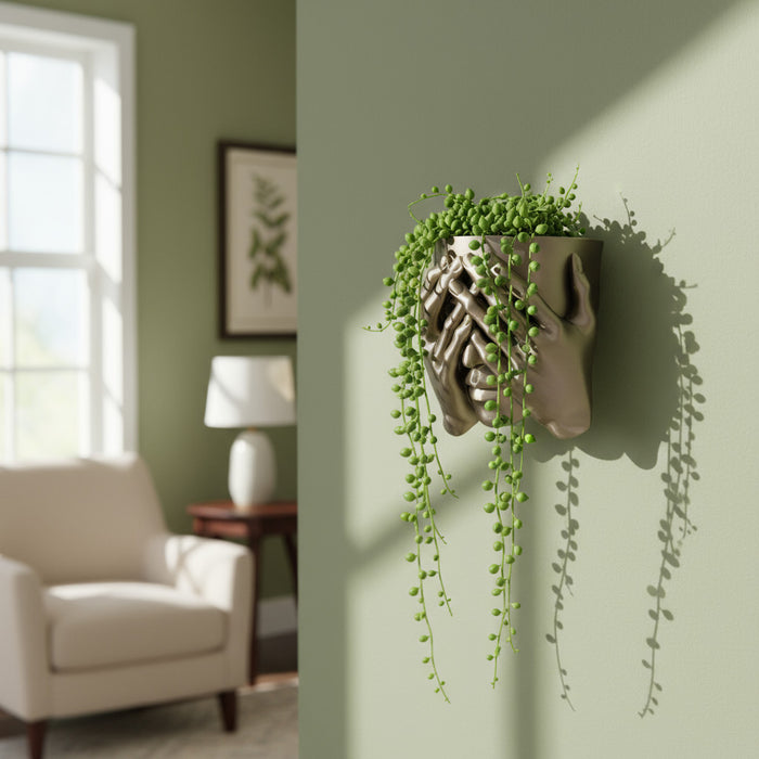 Hidden Face Head Planter Sculpture – 3D Printed Face Wall Planter, Artistic Bust Flower Pot for Unique Home Decor