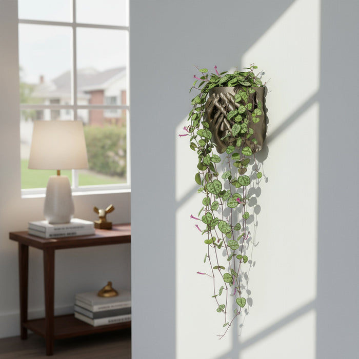 Hidden Face Head Planter Sculpture – 3D Printed Face Wall Planter, Artistic Bust Flower Pot for Unique Home Decor