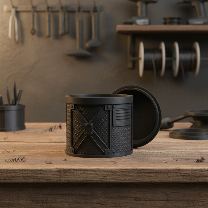 Unique Industrial Planter — 3D Printed Plant Pot with Textured Metal Design, Modern Succulent Pots, Personalized Gift Idea