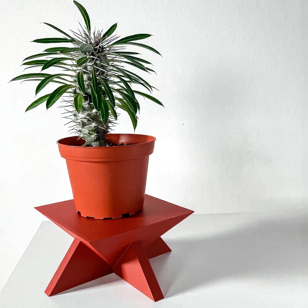 Jones modern plant pot riser with sculptural pedestal form