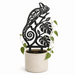 Kameo chameleon plant trellis in a cream planter supporting a flowering climbing vine