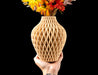 Ketra textured vase with raised diamond ribs and rounded body