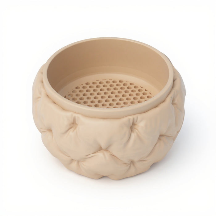 Modern Bonsai Planter “Kivu” with Sculpted Padded Texture