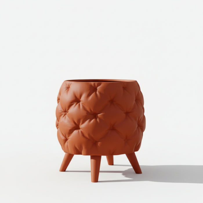 Sculptural Planter with Legs "Kivu" | Textured 3D Printed Modern Plant Pot