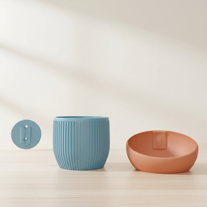 Modern Wall Planter “Korin” with Textured Surface, Two-Color Customization