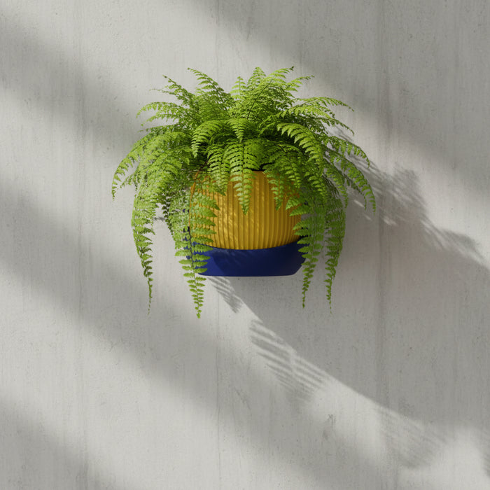 Modern Wall Planter “Korin” with Textured Surface, Two-Color Customization