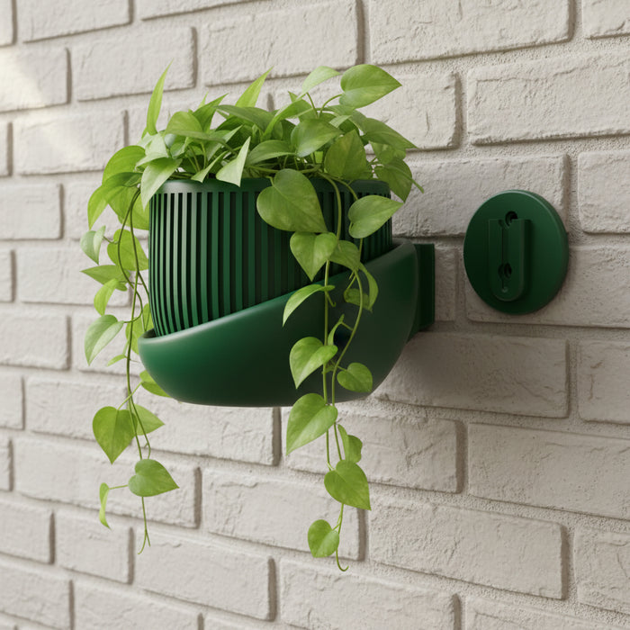 Modern Wall Planter “Korin” with Textured Surface, Two-Color Customization