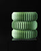 Koro sculptural ribbed planters stacked for styling