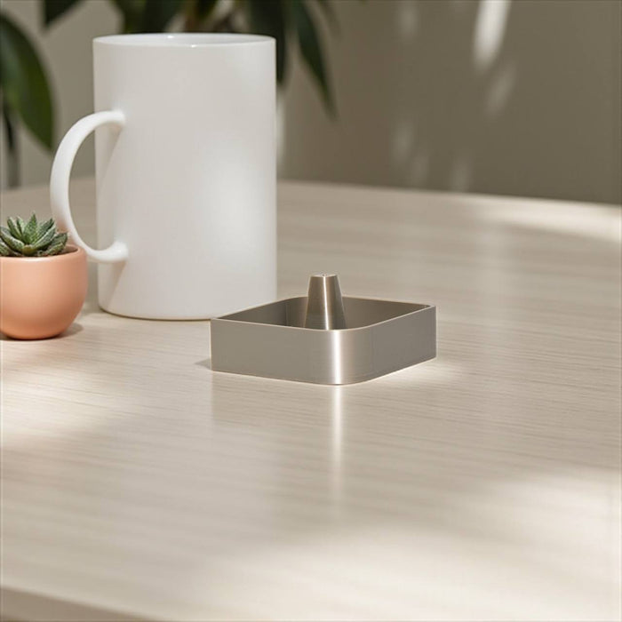 Square Incense Holder "Kubo" – Vertical Ash Catcher Tray, 3D-Printed Stand for Sticks, Minimalist Desk Decor, Meditation & Relaxation Gift